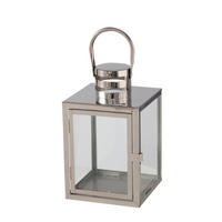 LAMPÁŠ kov, sklo - strieborná, Design, kov/sklo (14/14/24cm)