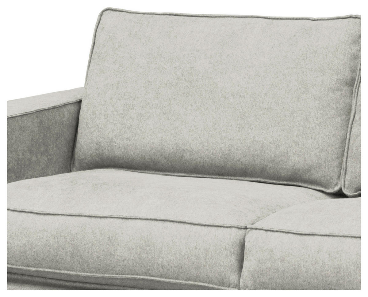 SCHLAFSOFA in Webstoff Hellgrau  - Dunkelbraun/Hellgrau, Design, Holz/Textil (203/85/99cm) - MID.YOU