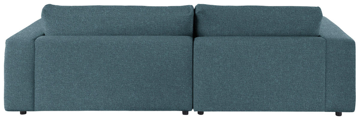 ECKSOFA in Flachgewebe Petrol  - Petrol/Schwarz, Design, Kunststoff/Textil (190/270cm) - Lomoco