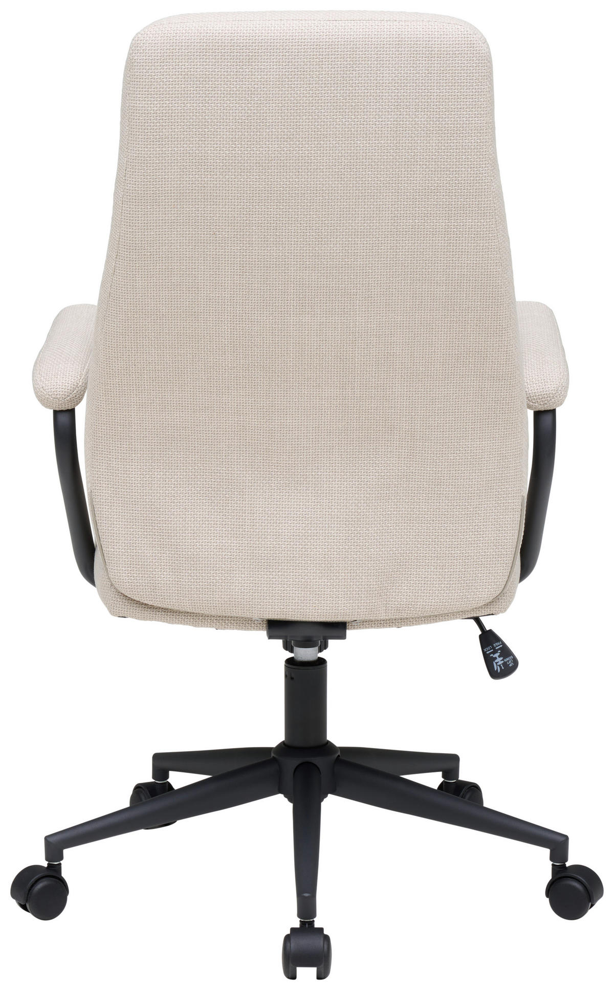 DREHSTUHL Webstoff Creme, Schwarz  - Creme/Schwarz, MODERN, Kunststoff/Textil (60/106-114/65cm) - MID.YOU