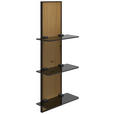 WANDREGAL Eiche massiv Eiche Bianco - Eiche Bianco, Design, Glas/Holz (35/90/17cm) - Venda