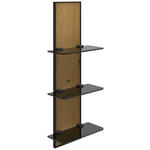 WANDREGAL 35/90/17 cm  - Eiche Bianco, Design, Glas/Holz (35/90/17cm) - Venda