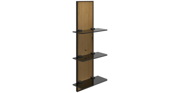 WANDREGAL Eiche massiv Eiche Bianco - Eiche Bianco, Design, Glas/Holz (35/90/17cm) - Venda