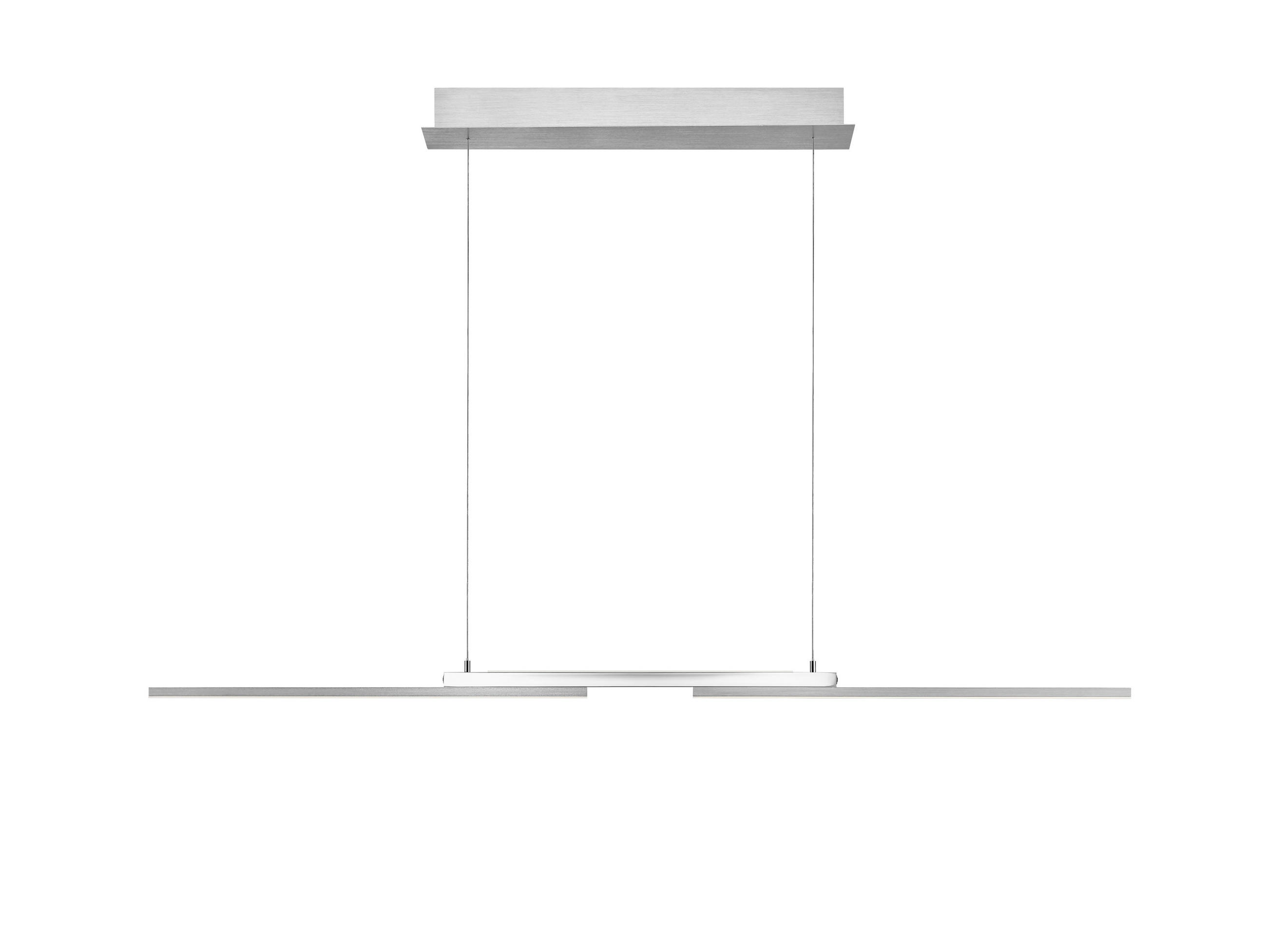 LED-HÄNGELEUCHTE MORE 130/13/150 cm  - Nickelfarben, Design, Metall (130/13/150cm) - Hell