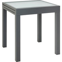 GARTENTISCH 70-140/70/75 cm Metall, Glas quadratisch  - Anthrazit, Basics, Glas/Metall (70-140/70/75cm) - Ambia Garden