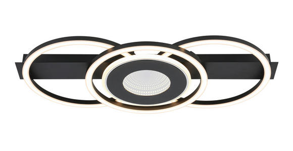 LED-DECKENLEUCHTE 60/28/6,5 cm  - Schwarz, Basics, Kunststoff/Metall (60/28/6,5cm) - Boxxx