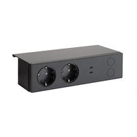 STECKDOSENELEMENT - Schwarz, Basics, Metall (23/6/7,6cm) - HKT