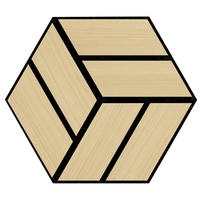 AKUSTIKPANEEL teilmassiv Sonido Single Hexagon  - Hellbraun/Eichefarben, Basics, Holzwerkstoff/Kunststoff (30/26/1.8cm) - Novel