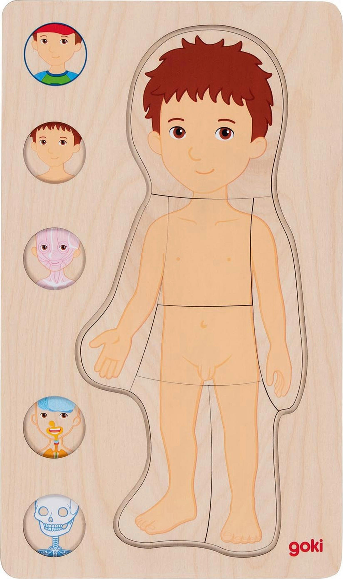 SLAGALICA   - prirodne boje, Basics, drvo (17,7/29,8/1,4cm) - Goki