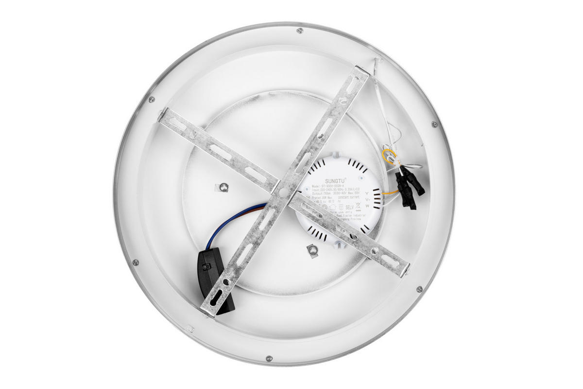 LED-DECKENLEUCHTE 38/8,5 cm   - Grau, Design, Metall (38/8,5cm) - Novel