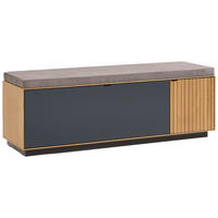 GARDEROBENBANK  in 135/42,2/42 cm  - Eichefarben/Schwarz, Natur, Holz/Holzwerkstoff (135/42,2/42cm) - Linea Natura