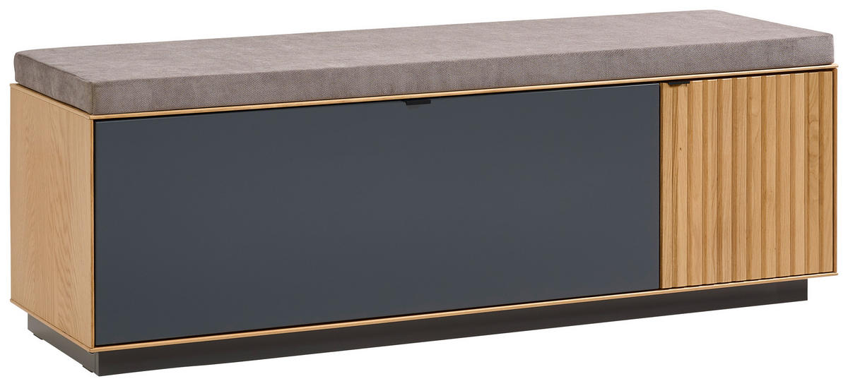 GARDEROBENBANK  in 135/42,2/42 cm  - Eichefarben/Schwarz, Natur, Holz/Holzwerkstoff (135/42,2/42cm) - Linea Natura