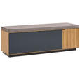 GARDEROBENBANK  in 135/42,2/42 cm  - Eichefarben/Schwarz, Natur, Holz/Holzwerkstoff (135/42,2/42cm) - Linea Natura