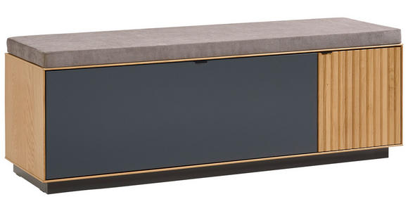 GARDEROBENBANK  in 135/42,2/42 cm  - Eichefarben/Schwarz, Natur, Holz/Holzwerkstoff (135/42,2/42cm) - Linea Natura