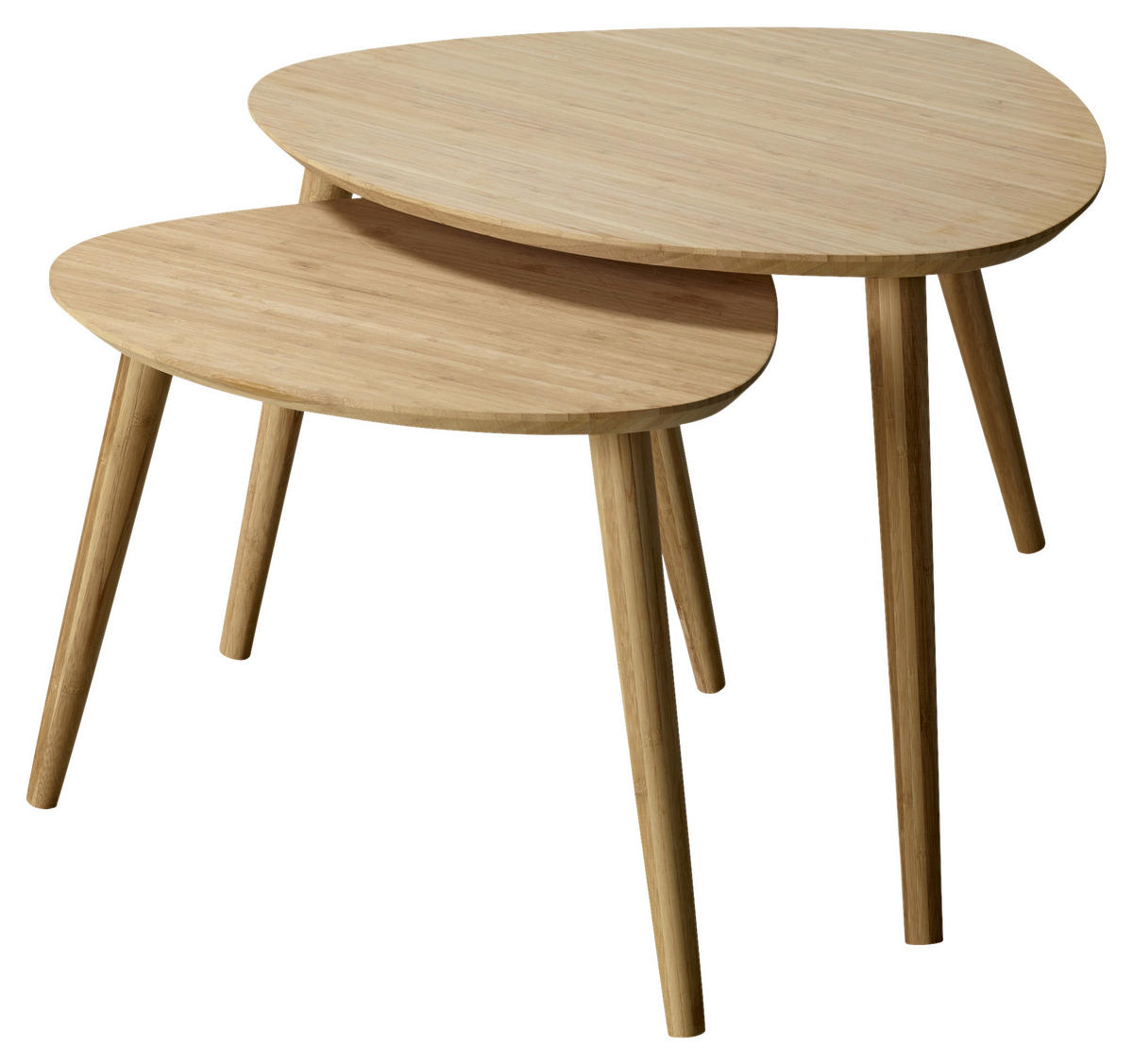 SATZTISCH Bambus vollmassiv organisch Naturfarben  - Naturfarben, MODERN, Holz (68/45/57cm) - MID.YOU