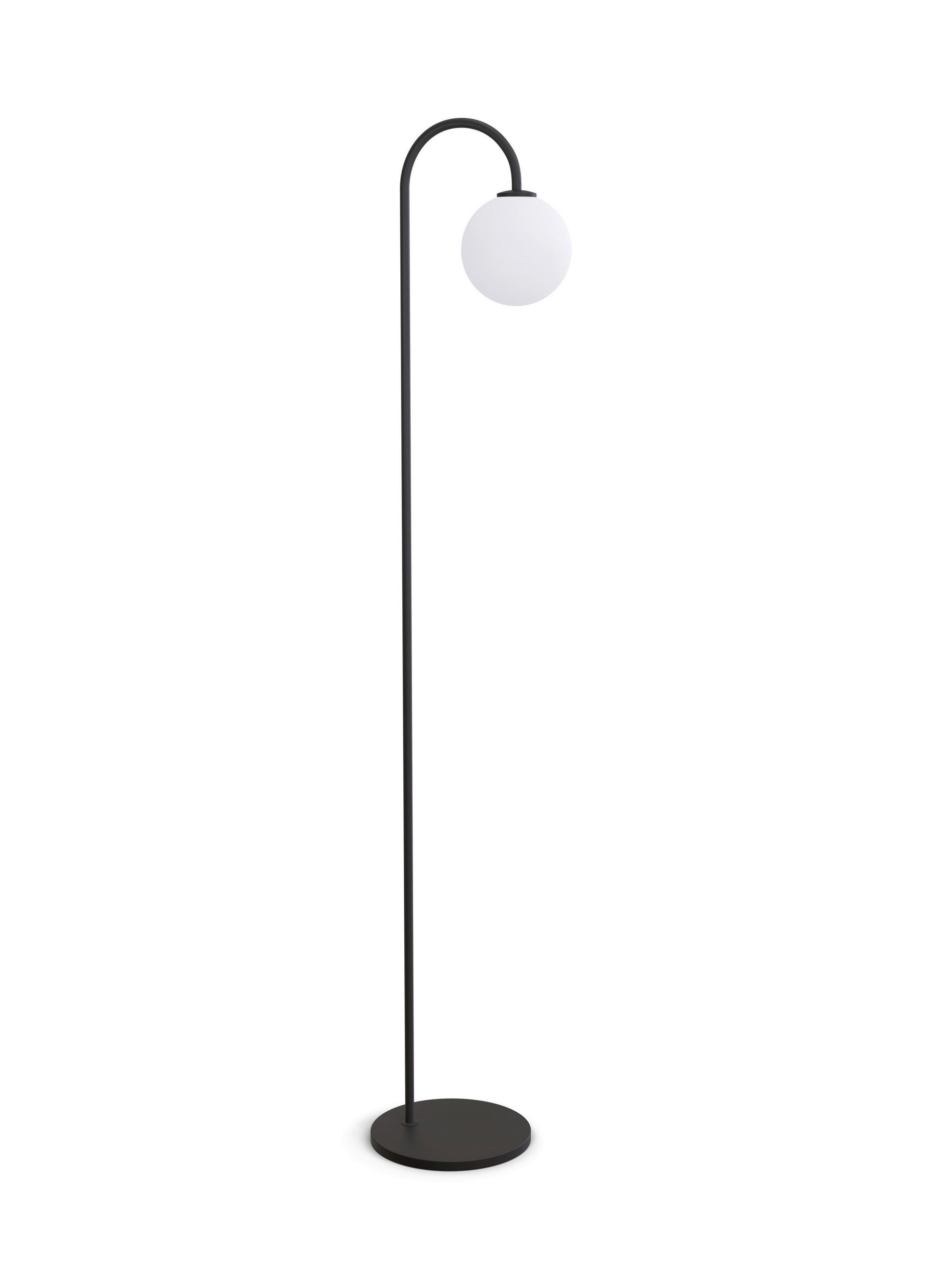 STEHLEUCHTE 22/28/136,60 cm    - Schwarz, KONVENTIONELL, Metall (22/28/136,60cm) - Belid