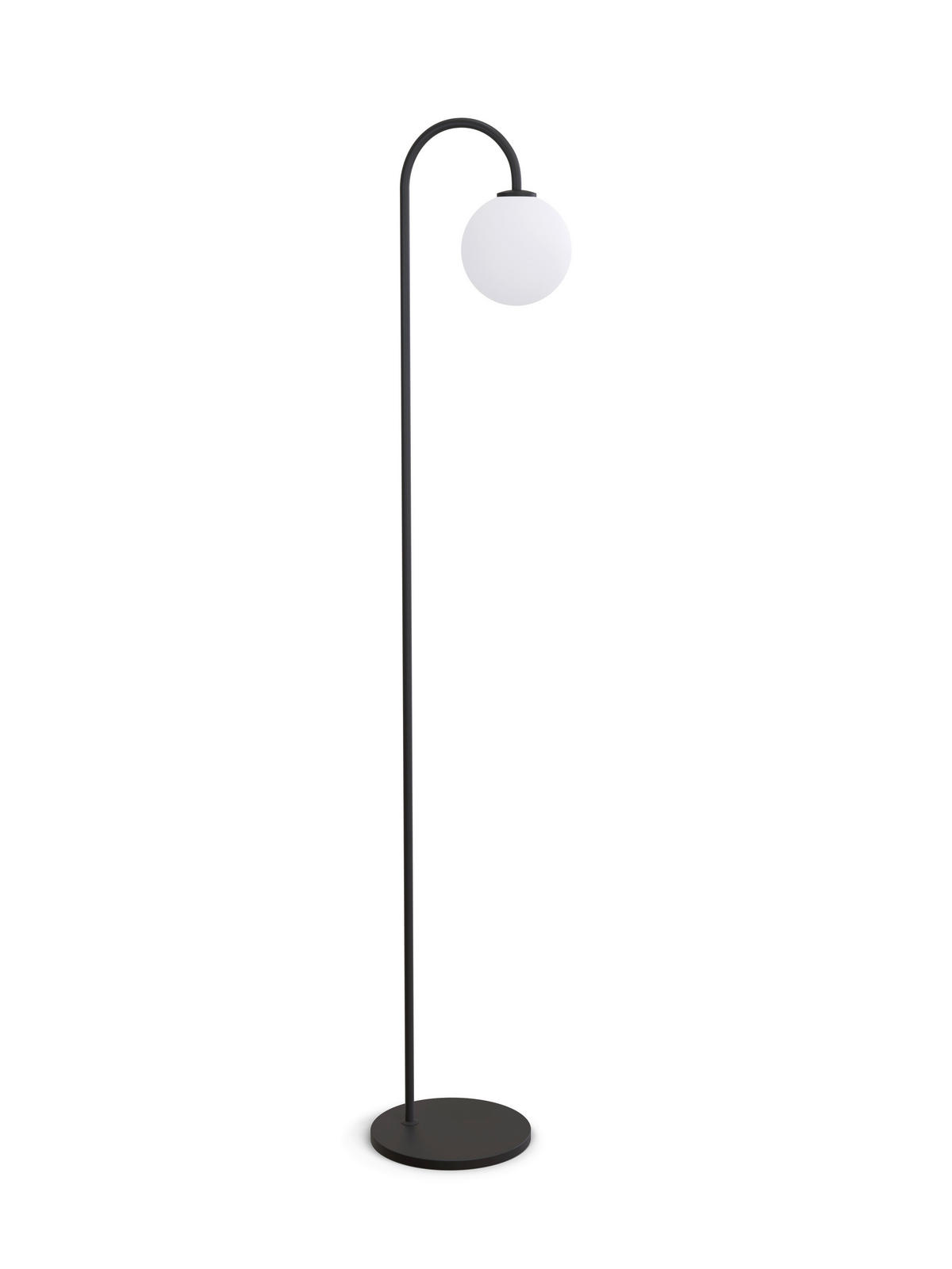 STEHLEUCHTE 22/28/136,60 cm    - Schwarz, KONVENTIONELL, Metall (22/28/136,60cm) - Belid