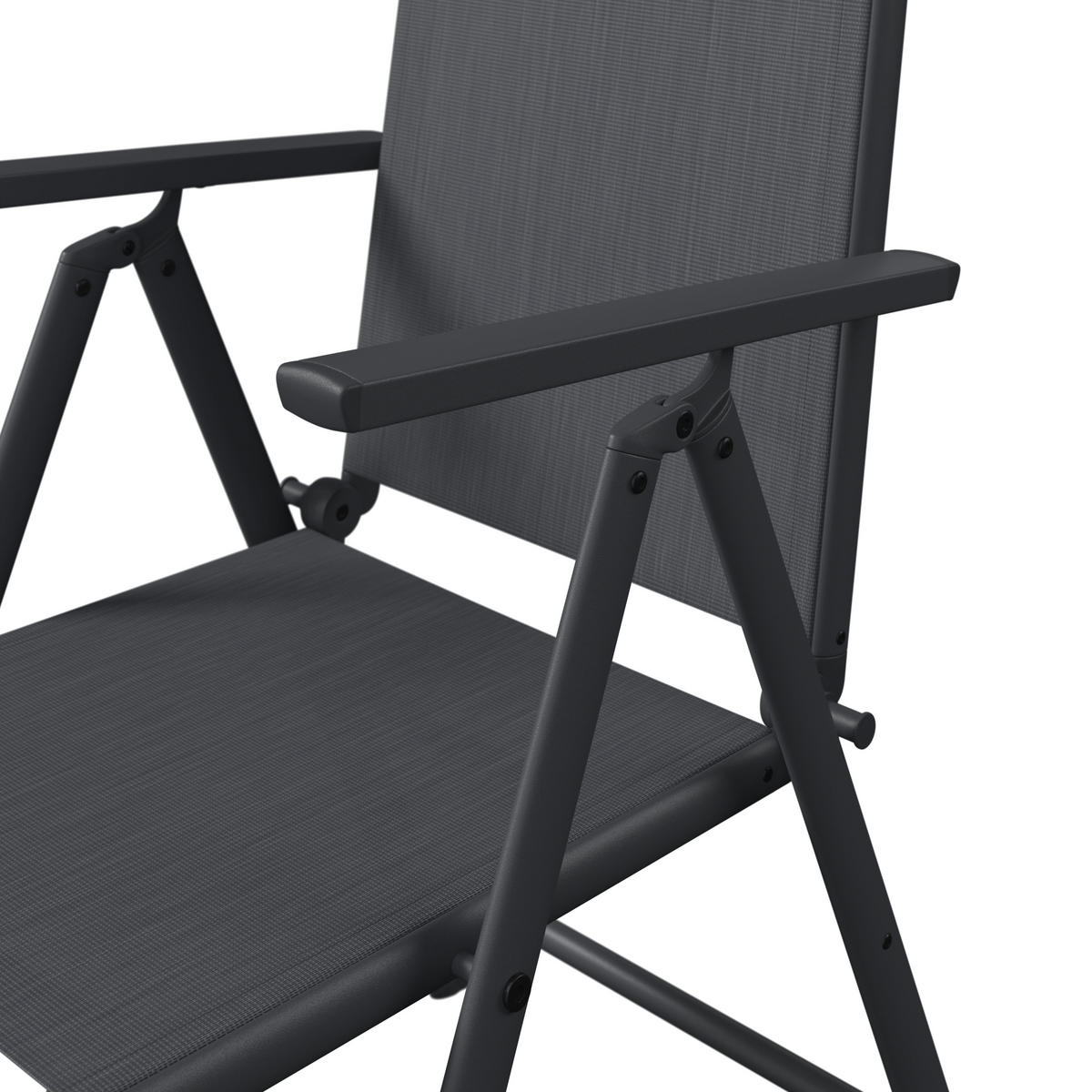 GARTENSESSEL Aluminium Anthrazit  - Anthrazit, MODERN, Textil/Metall (54/107/66cm) - Ambia Garden