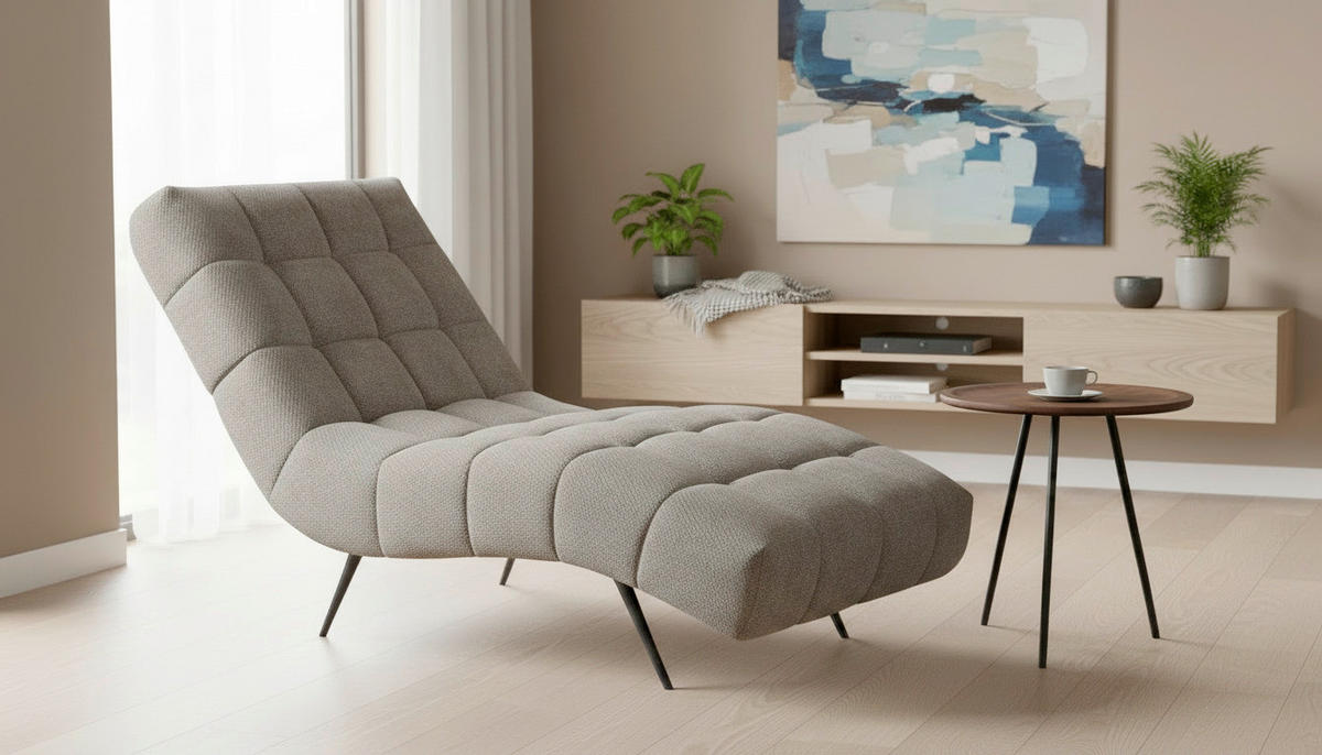 RELAXAČNÍ VÁLENDA, textil, šedá - šedá/černá, Design, kov/textil (79/88/165cm) - MID.YOU