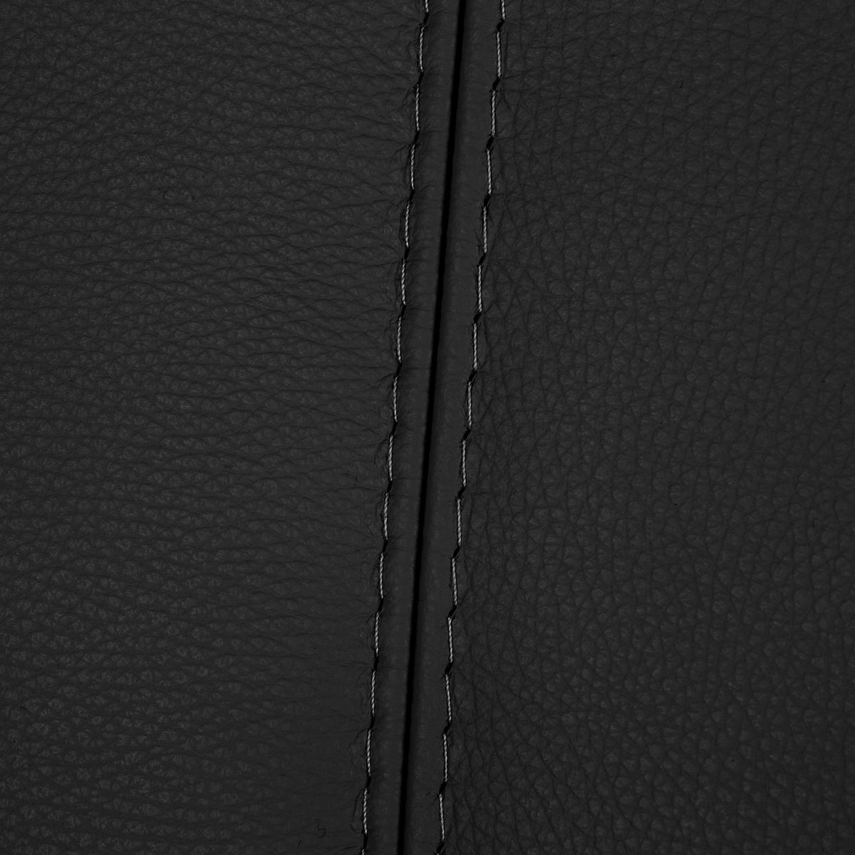 SESSEL in Echtleder Schwarz  - Silberfarben/Schwarz, Design, Leder/Metall (93/90/88cm) - Livetastic