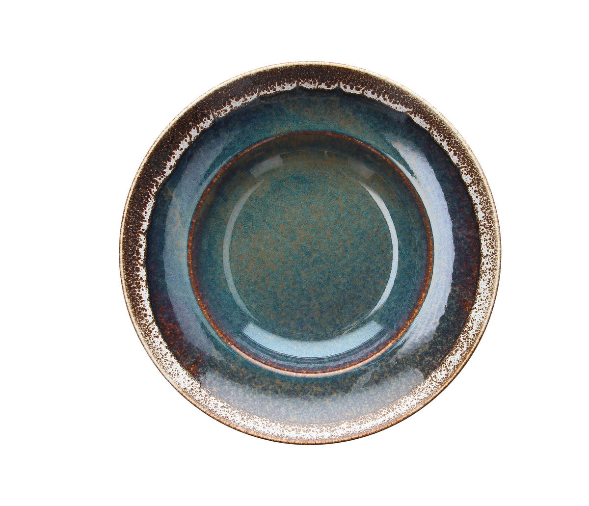 TANJIR ZA TESTENINU    25.50/5 cm         - braon/plava, Osnovno, keramika (25.50/5cm) - Tognana