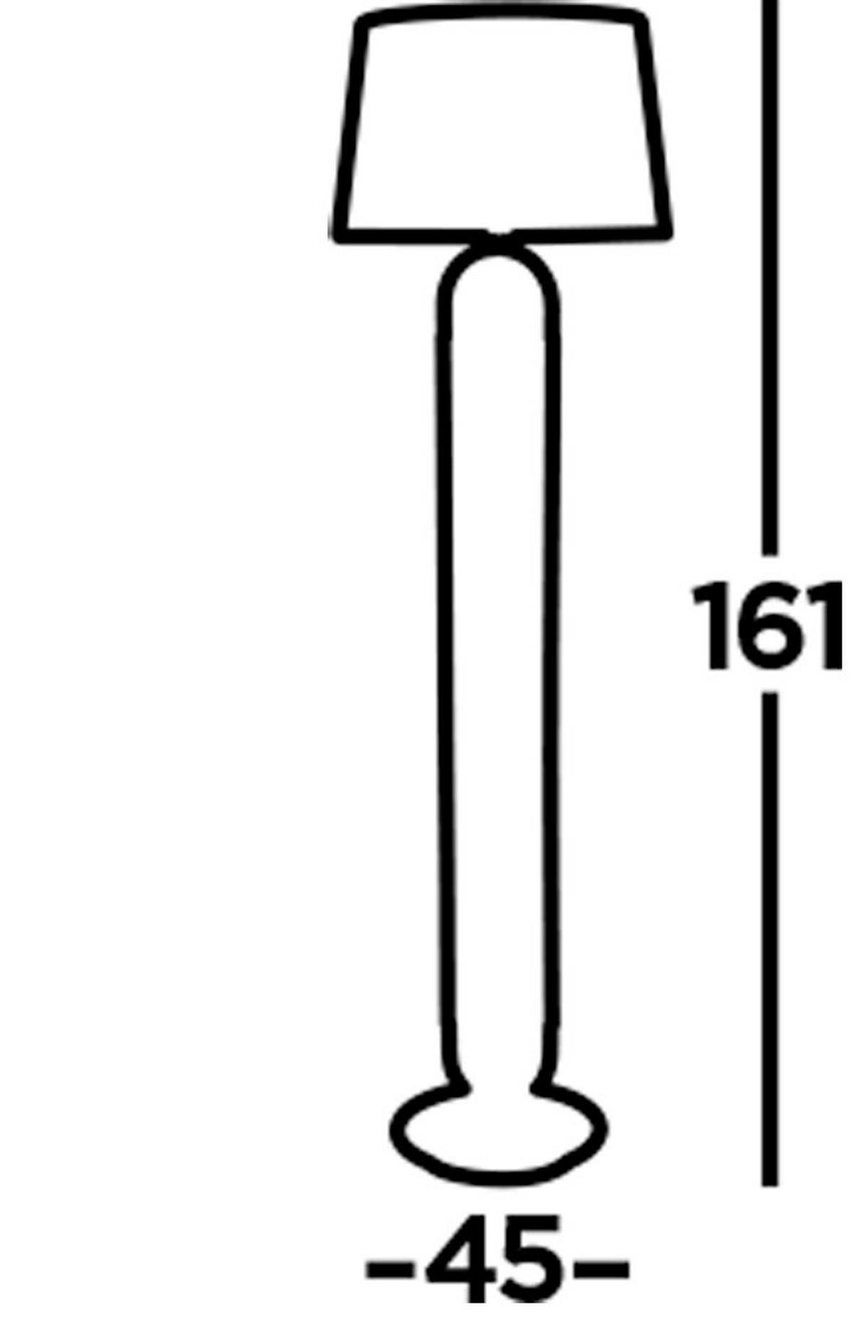 STOJEČA SVETILKA  Jazz      45/161 cm       - črna/bela, Trendi, kovina/umetna masa (45/161cm)