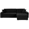 ECKSOFA Schwarz Zierkissen  - Schwarz, Trend, Textil (257/167cm) - Livetastic