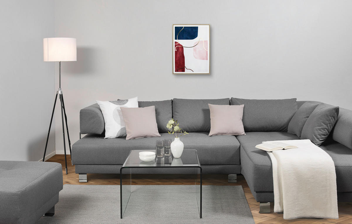 BILD Abstraktes 45/60 cm  - Hellbraun/Bordeaux, Trend, Holzwerkstoff/Kunststoff (45/60cm) - Monee