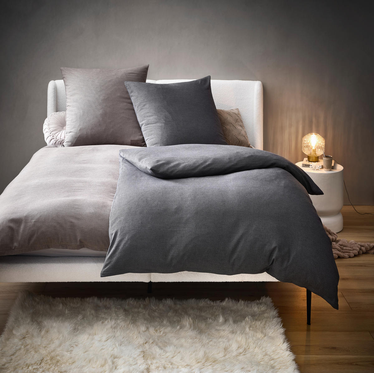 BETTWÄSCHE Flanell 155/220 cm  - Taupe, KONVENTIONELL, Textil (155/220cm) - Joop!