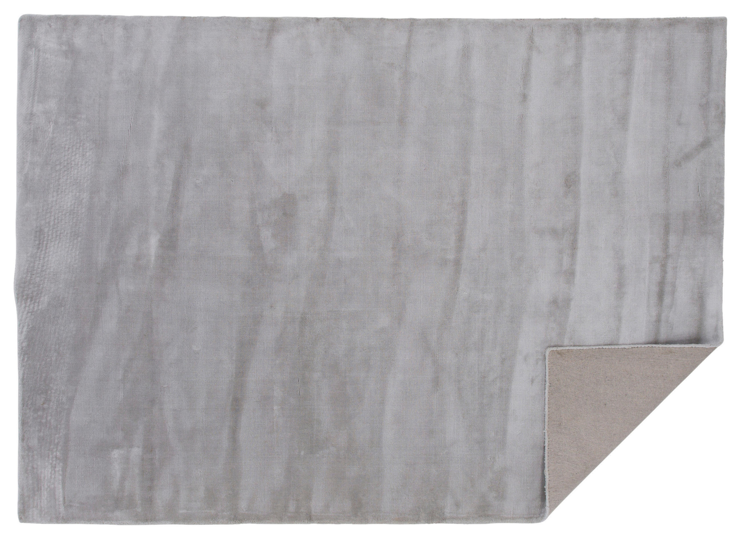 Thumbnail - P & B Hochflorteppich, Grau, Textil, Uni, rechteckig, 200x300 cm, Oeko-Tex® Standard 100, leicht zusammenrollbar, Teppic...