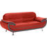 DREISITZER-SOFA Lederlook Rot, Dunkelgrau - Chromfarben/Dunkelgrau, Basics, Textil/Metall (208/85/87cm) - Ti`me DREISITZER-SOFA Lederlook Rot, Dunkelgrau - Chromfarben/Dunkelgrau, Basics, Textil/Metall (208/85/87cm) - Ti`me