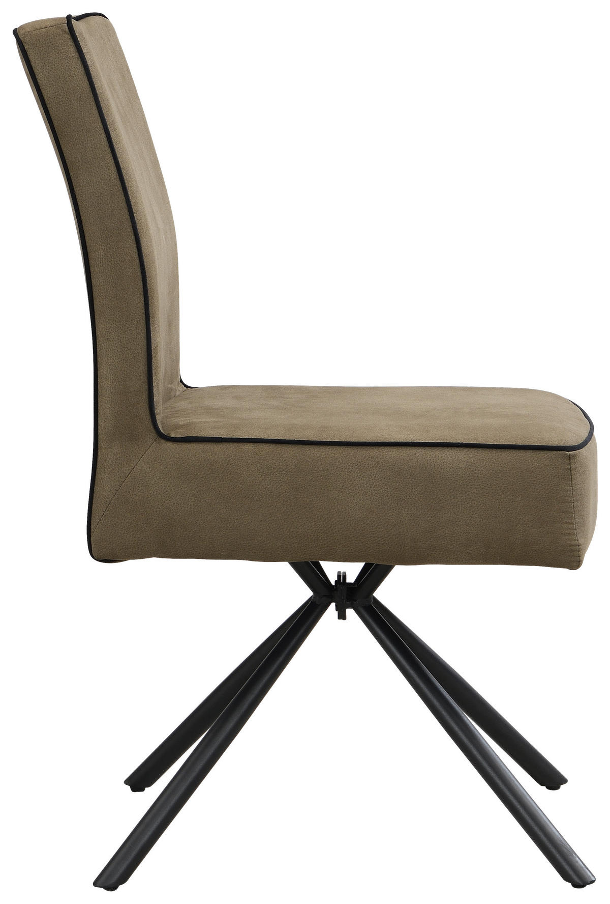 STUHL - Schwarz/Grün, Design, Textil/Metall (46,5/91/62,5cm) - Ambia Home