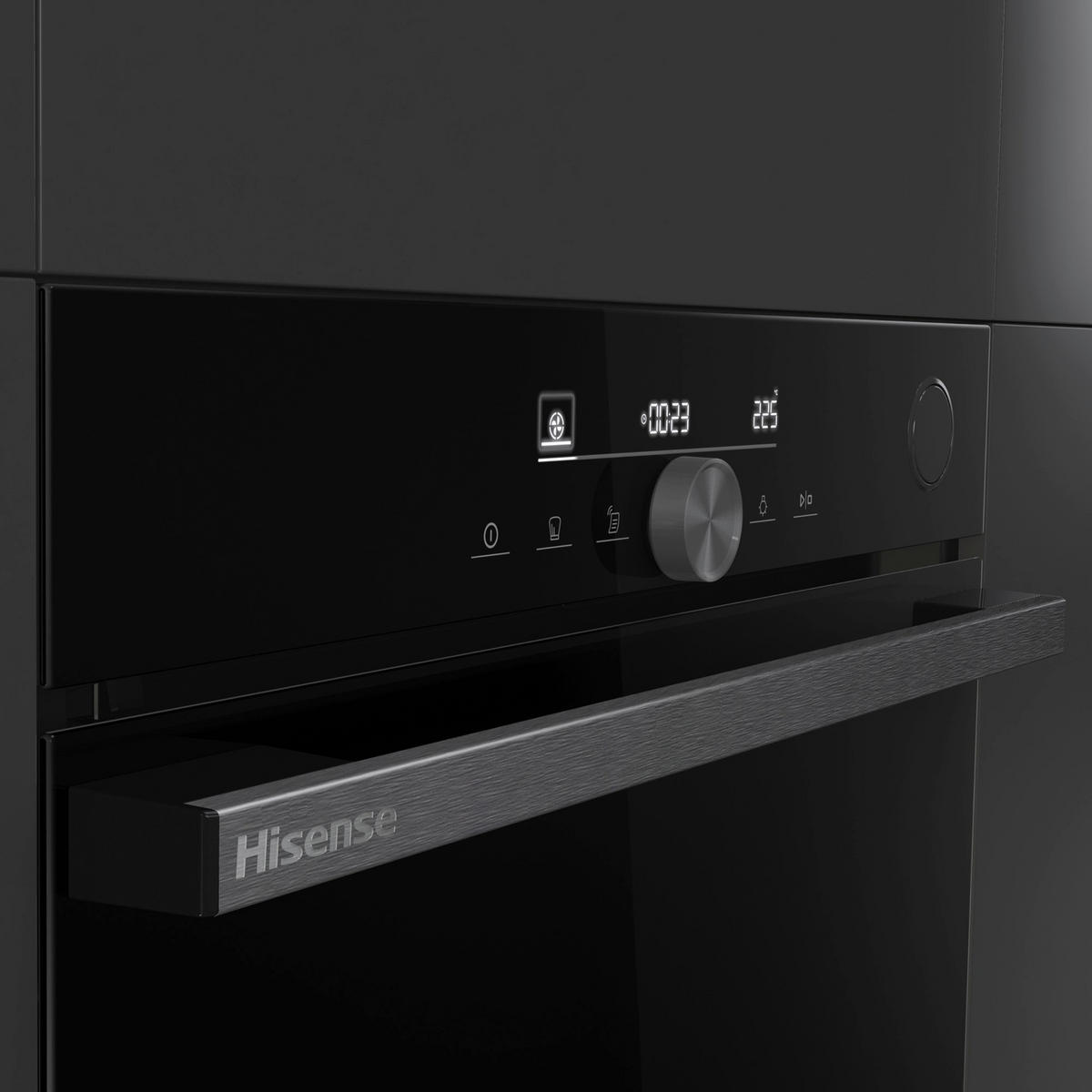 DAMPFBACKOFEN BSA66334PBDG  - Schwarz, Basics, Glas/Metall (59,5/59,5/56,4cm) - Hisense