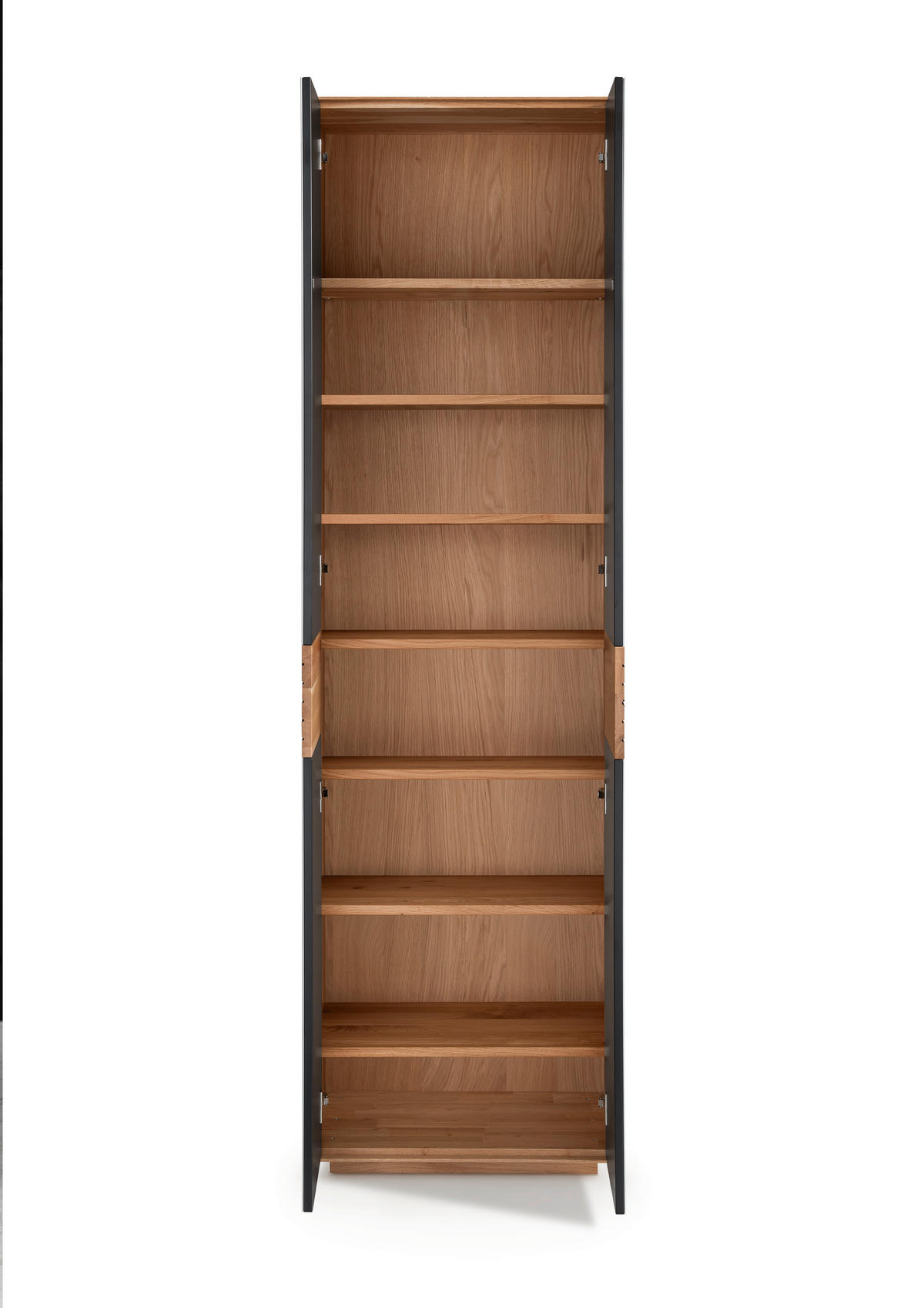GARDEROBENSCHRANK Riva  in 60/200/37 cm  - Wildeiche/Weiß, Natur, Glas/Holz (60/200/37cm) - Linea Natura