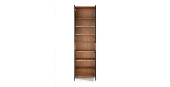 GARDEROBENSCHRANK 60/200/37 cm  - Wildeiche/Weiß, Natur, Glas/Holz (60/200/37cm) - Linea Natura