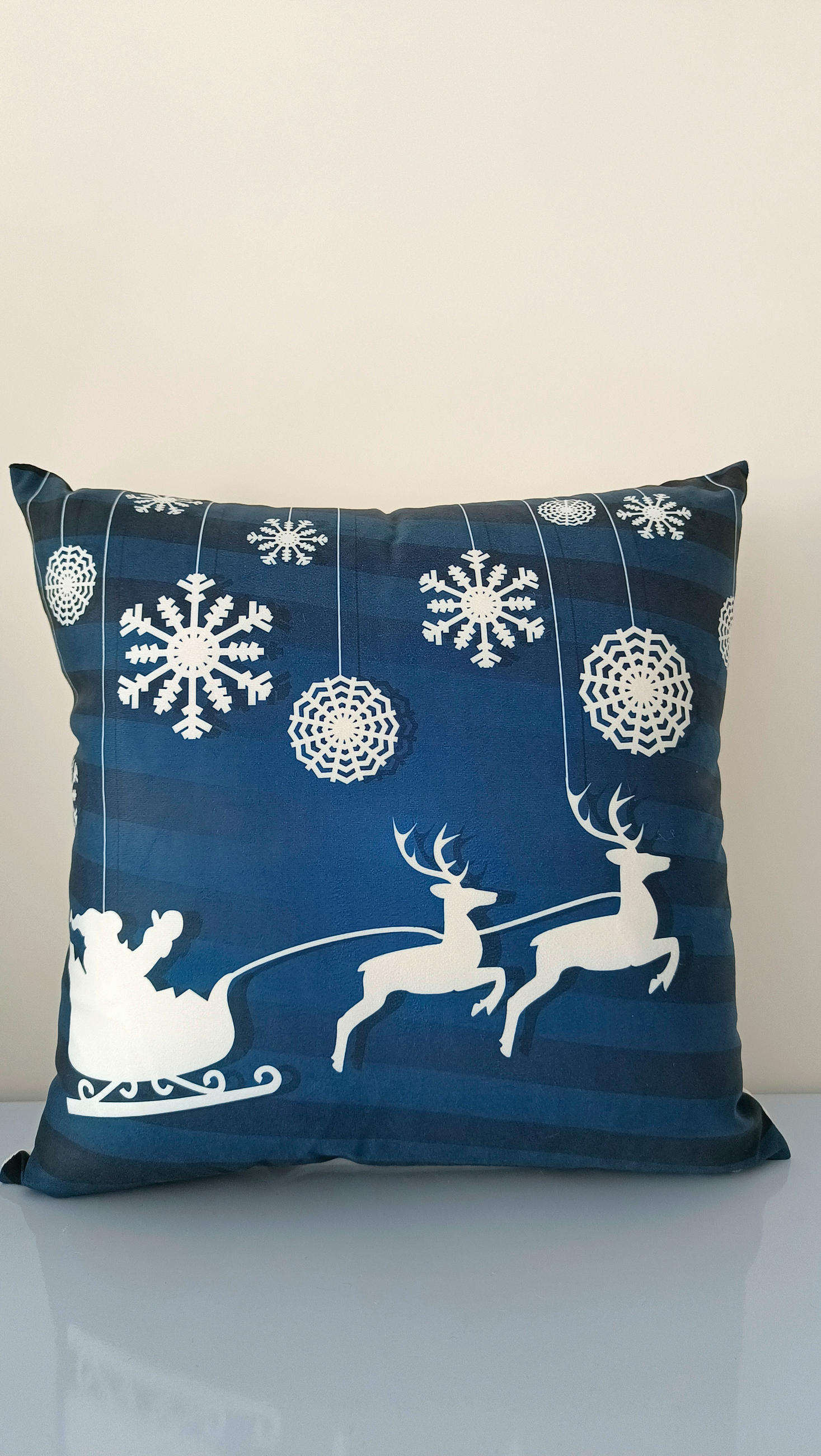 DÍSZPÁRNA  - kék/fehér, Basics, textil (45/45/5cm)