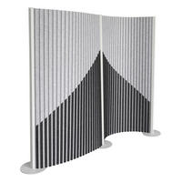 TRENNWAND  in Hellgrau, Dunkelgrau  - Dunkelgrau/Hellgrau, Design, Kunststoff/Textil (210/160/25cm) - MID.YOU