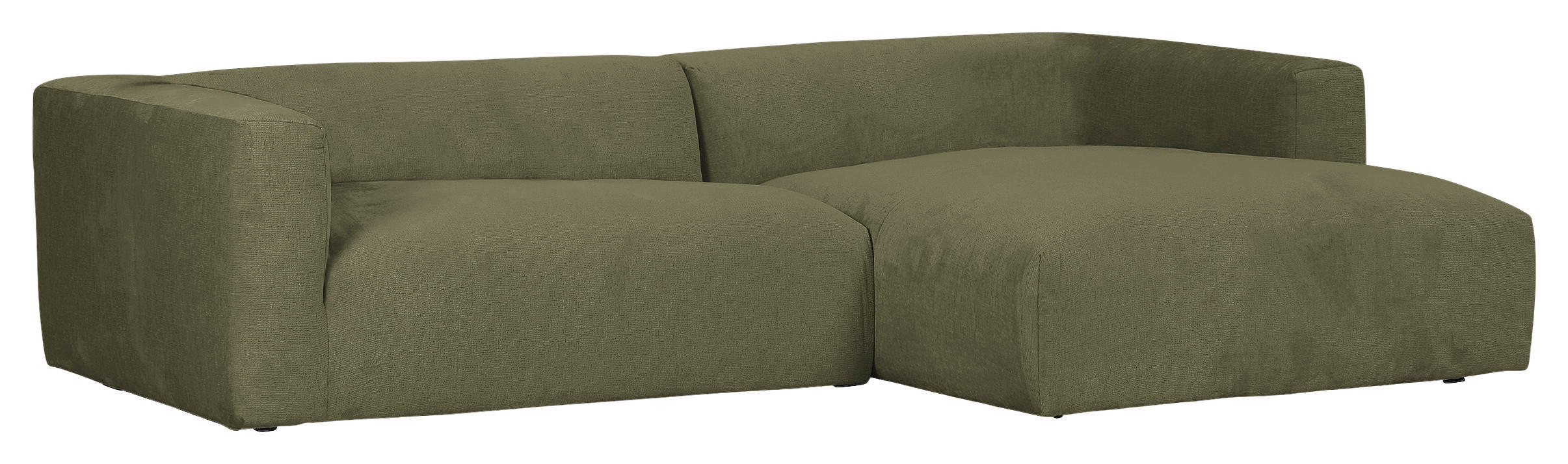ECKSOFA Waldgrün Chenille  - Waldgrün/Schwarz, Design, Kunststoff/Textil (280/175cm) - Landscape