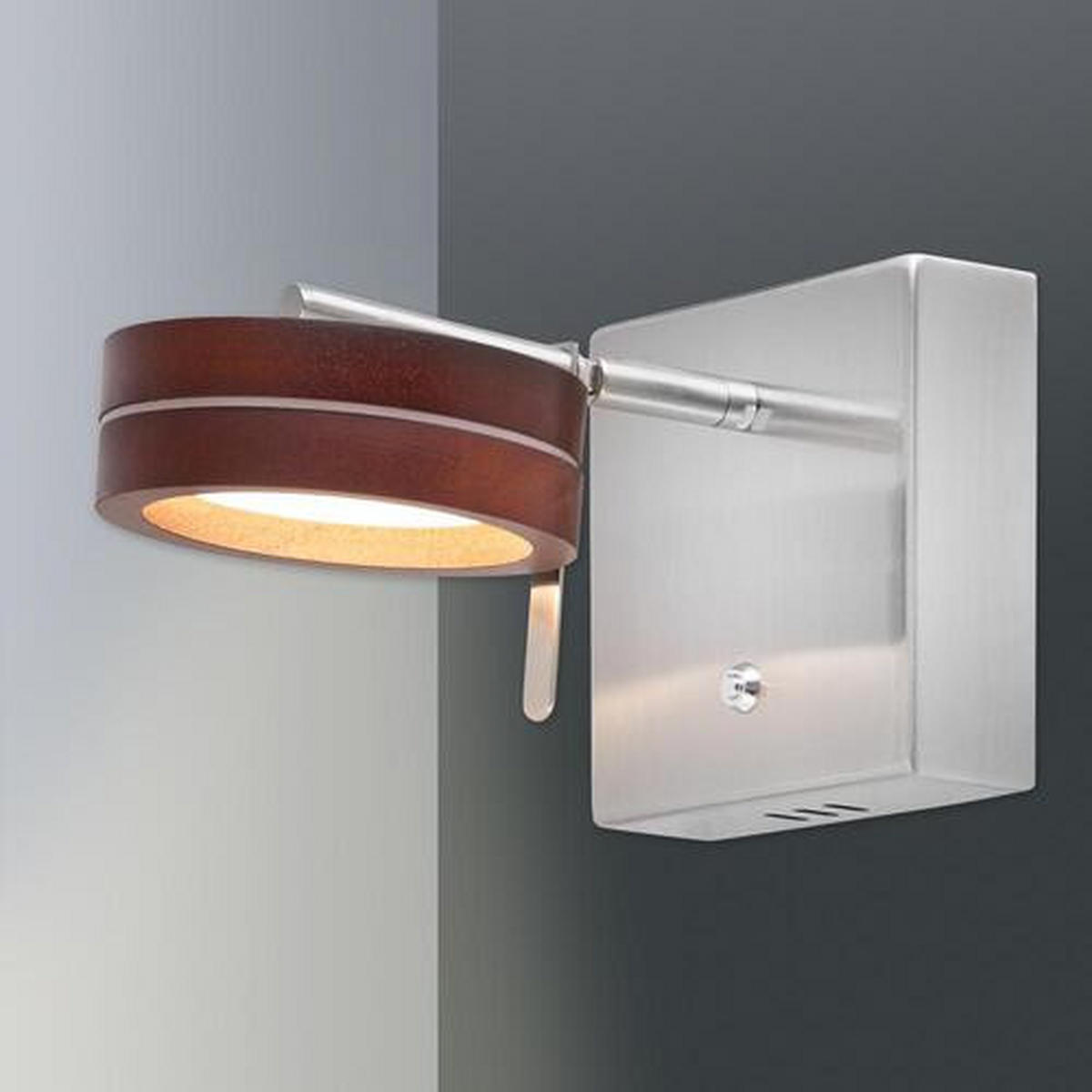 LED-WANDLEUCHTE Triberg 11/11/19 cm   - Braun, KONVENTIONELL, Holz/Metall (11/11/19cm) - Näve