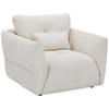 SESSEL in Webstoff Creme  - Creme/Schwarz, KONVENTIONELL, Textil/Metall (112/88/120cm) - Carryhome