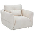 SESSEL in Webstoff Creme  - Creme/Schwarz, KONVENTIONELL, Textil/Metall (112/88/120cm) - Carryhome