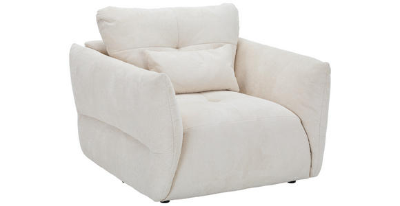 SESSEL in Webstoff Creme  - Creme/Schwarz, KONVENTIONELL, Textil/Metall (112/88/120cm) - Carryhome