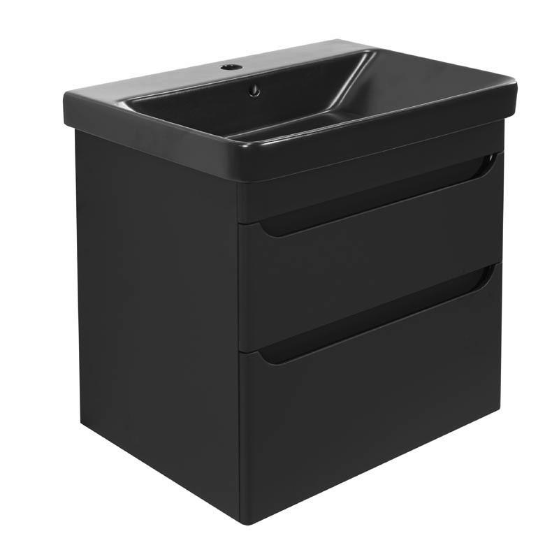 KOMBI UMIVAONIK  crna  - crna, Basics, drvni materijal/keramika (60/46/60cm)