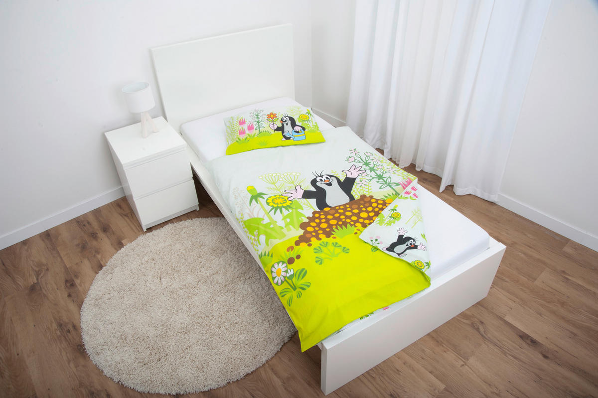 BABYBETTWÄSCHE Flanell 100/135 cm  - Grün, Basics, Textil (100/135cm) - baby best