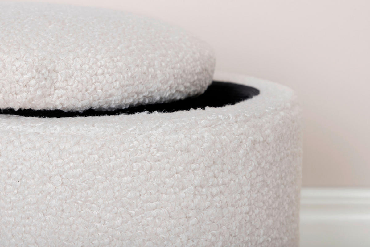 SITTPUFF i  - vit, Design, textil (32/40/32cm) - Livetastic