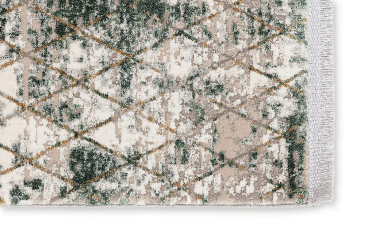 WEBTEPPICH 160/230 cm Vision Hellgrau, Olivgrün  - Hellgrau/Olivgrün, Design, Textil (160/230cm) - Schöner Wohnen