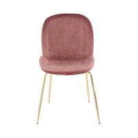 Stuhl Charlize Altrosa din metal, plastic, roz antic, alămiu - roz antic/alămiu, Modern, plastic/metal (47/90/59cm) - Kayoom
