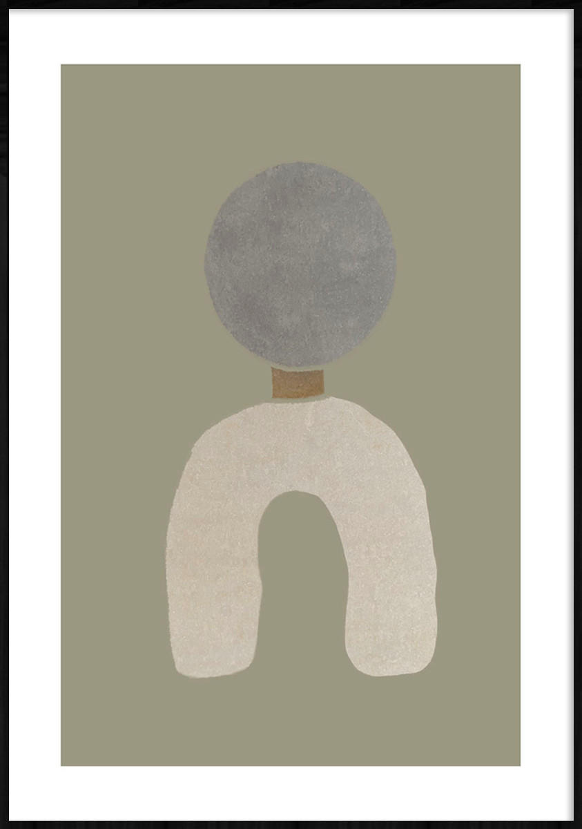 BILD Abstraktes  - Beige/Schwarz, Basics, Holz/Kunststoff (50/70/10cm)