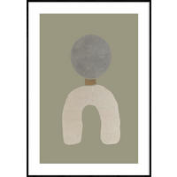 BILD Abstraktes  - Beige/Schwarz, Basics, Holz/Kunststoff (50/70/10cm)