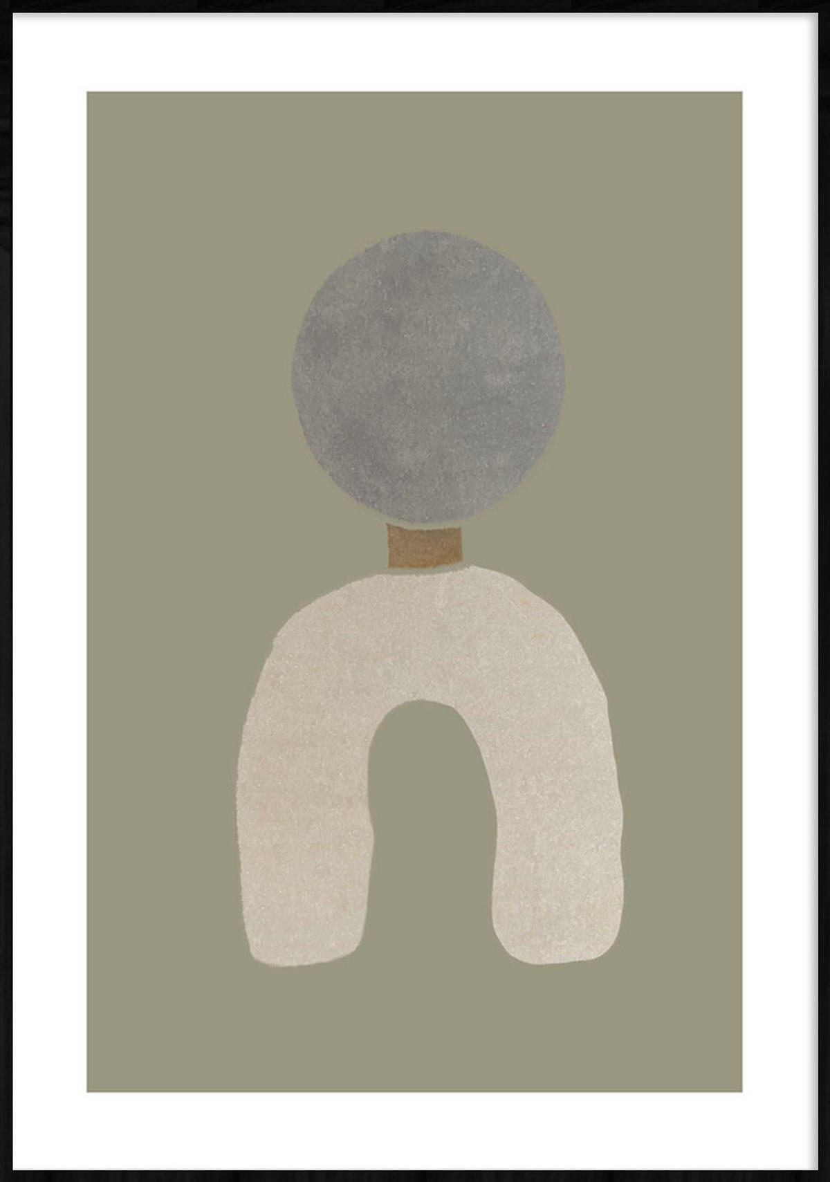 BILD Abstraktes  - Beige/Schwarz, Basics, Holz/Kunststoff (50/70/10cm)